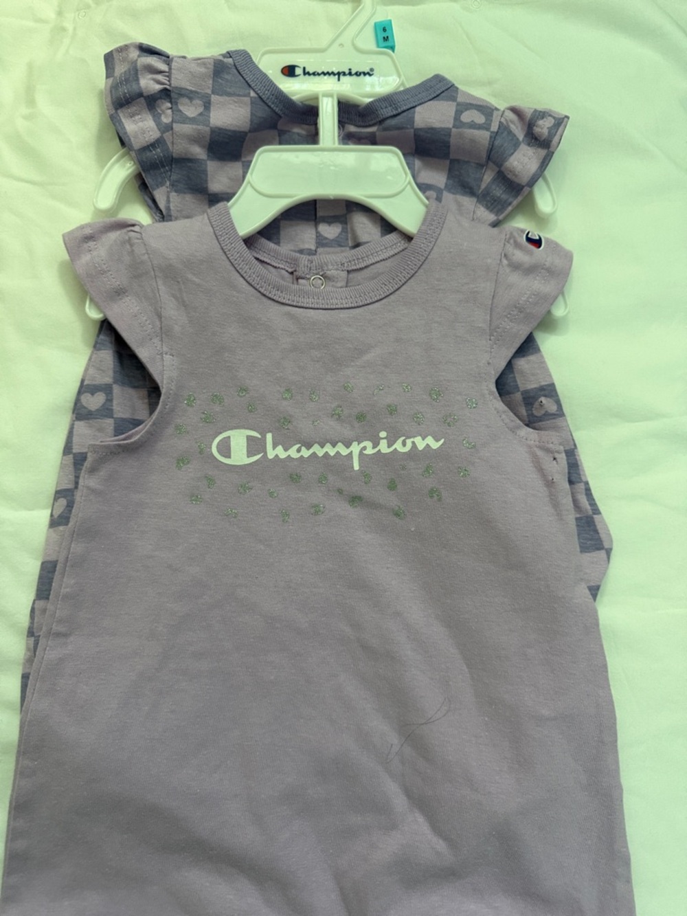 Champion Girls' Lavender Logo Tank with Subtle Pattern